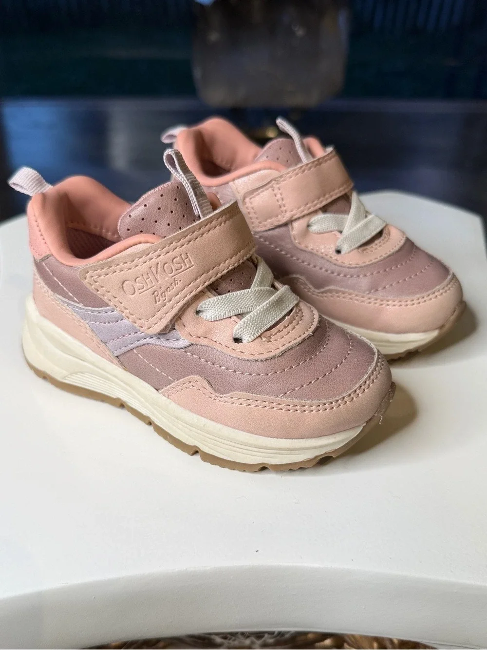 OshKosh B'gosh Toddler Pink and Cream Athletic Sneakers